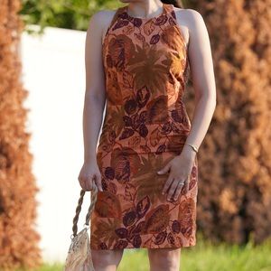 Vintage fall mini dress for woman sizes 6.